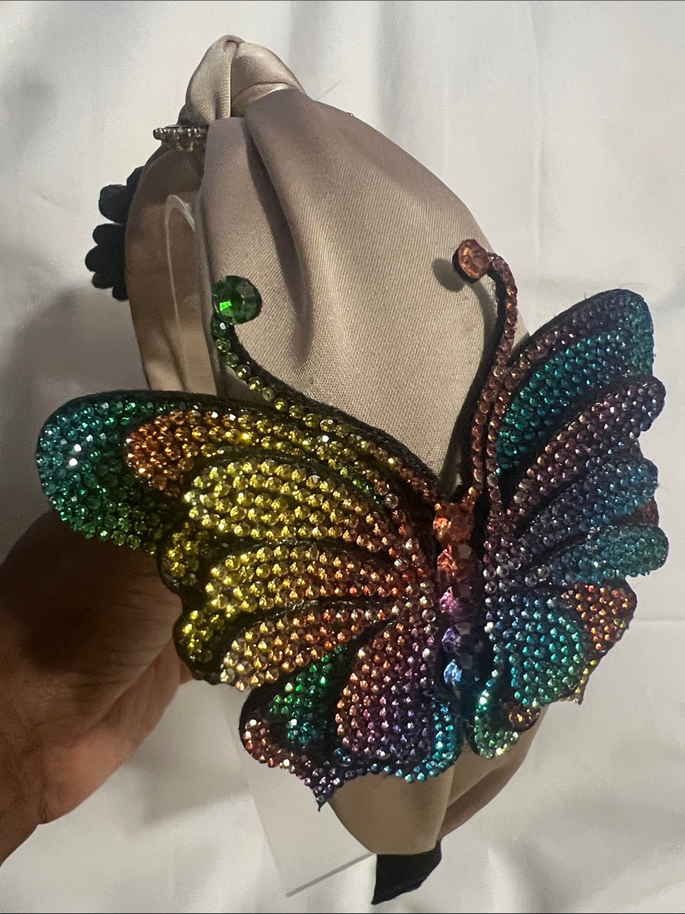 Butterfly Crystal Embellished Headband - Multicolor